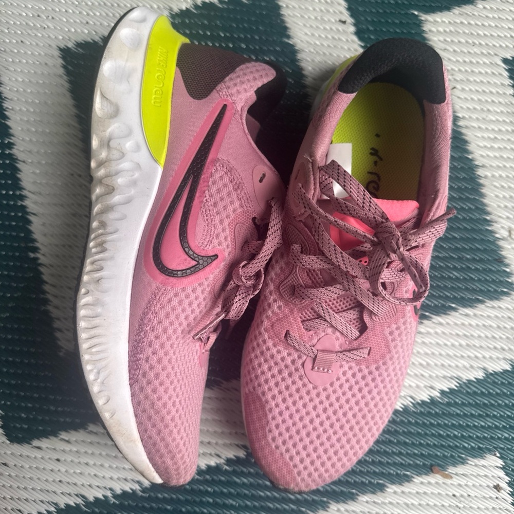 Nike Pink and Black Sneakers with Cushioned Sole